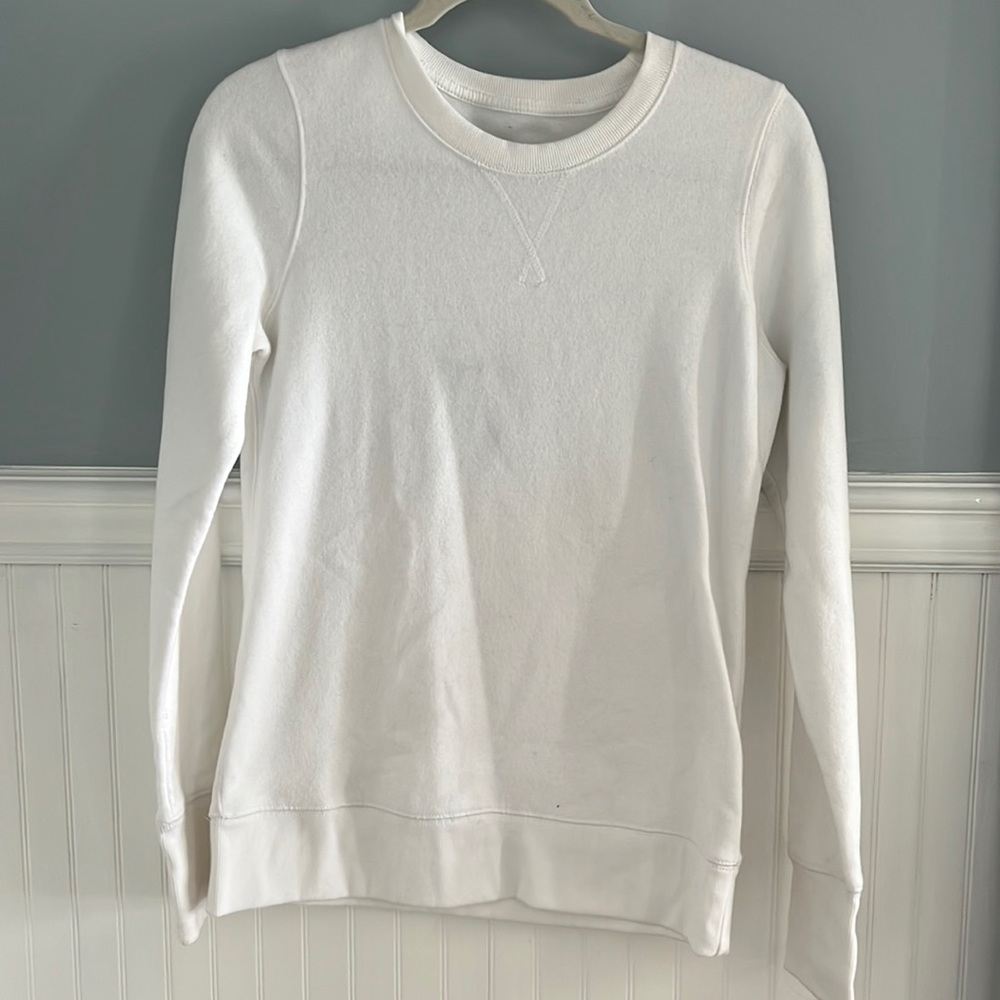 Tek Gear Ultrasoft Fleece White Sweater Small